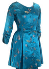 1950s Rose blue Brocade Hostess Pyjama Set- New!