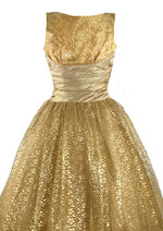 Vintage 1950s Gold Lace Dress with Lamé - New! (SOLD)