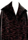 1950s Couture Lilli Ann Black and Red Wool Clutch Coat- New!