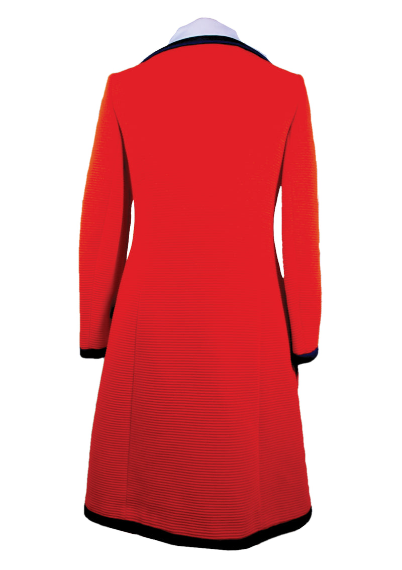 1960s Couture Lilli Ann Red Mod Coat- New!