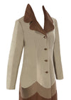 Vintage 1960s Cream and Brown Lilli Ann Coat - New!