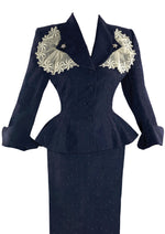 Rare High-End 1950s Lilli Ann Designer Navy Suit- New! (ON HOLD)