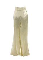 Vintage 1970s Cream Satin Wide Legged Trousers- New!