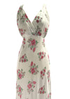 Stunning 1930s Floral Bias Cut Nightgown  New!