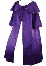 Luxurious 1950s Purple Silk Satin Opera Coat- New!