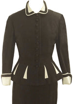 Spectacular 1950s Brown Wool Lilli Ann Suit - New!