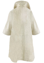 Vintage 1950s Lilli Ann Cream Mohair Designer Coat - NEW!