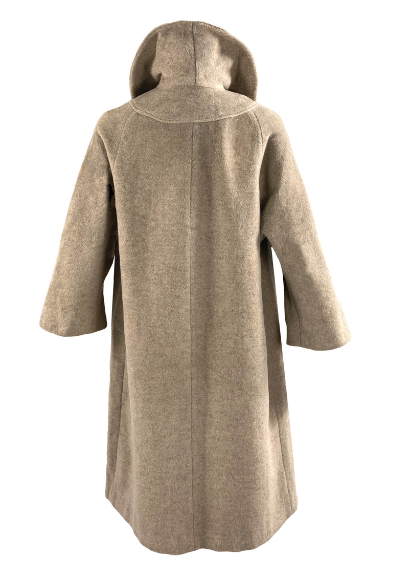 Vintage Late 1950s Oatmeal Wool Clutch Coat - NEW!