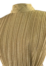 Groovy 1970s Gold Lame Party Dress & Hot Pants Ensemble- New!