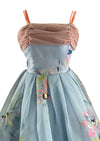 Late 1950s Early 1960s Hand Painted Party Dress Ensemble- New!