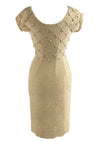 Vintage 1950s Cream Knit Sheath Dress - NEW!