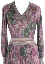 Rare 1970s Italian Designer Missoni Lurex Knit Dress - New!