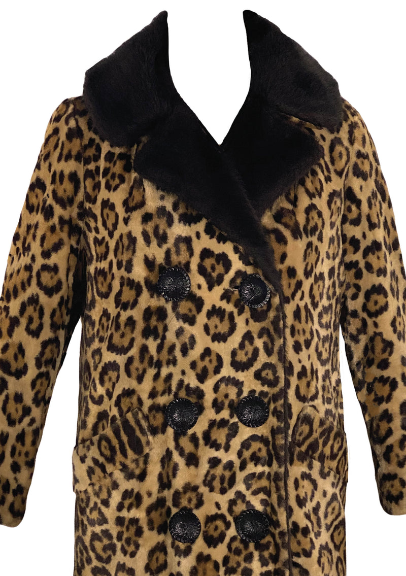 Fabulous 1960s Faux Leopard Coat- New!🌹