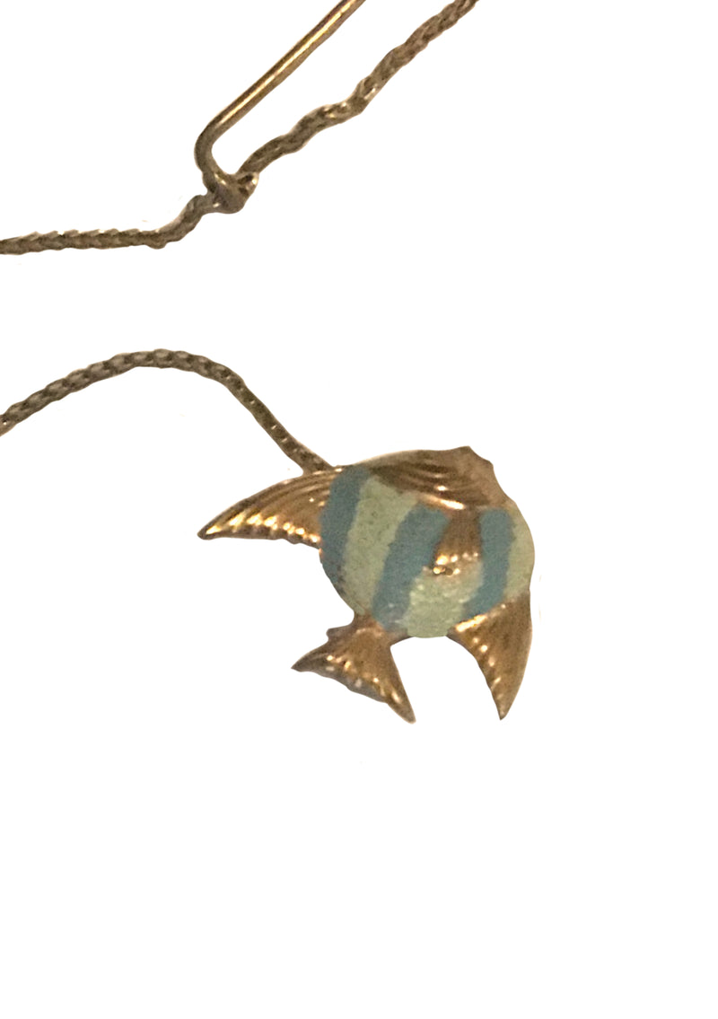Vintage 1940s Novelty Fishing Rod Brooch - New!