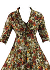 Vintage Late 1950s to Early 1960s Autumn Toned Dress & Jacket Ensemble- NEW!