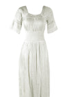 1970s Young Edwardian Look White Cotton Maxi Dress- New!