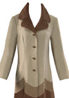 Vintage 1960s Cream and Brown Lilli Ann Coat - New!