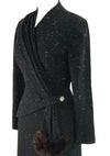Vintage 1950s Designer Lilli Ann Black Fleck Suit- New!