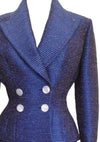 Wonderful Couture  1950s Blue & White Flecked Lilli Ann Suit- New!