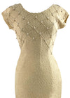 Vintage 1950s Cream Knit Sheath Dress - NEW!