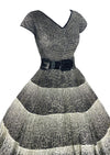 Late 1950s Black and White Cotton Lace Dress- NEW!