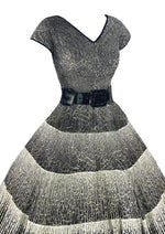 Late 1950s Black and White Cotton Lace Dress- NEW!