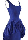 Vintage 1950s Royal Blue Silk Taffeta Cocktail Dress - New!