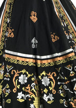 Vintage 1950s Maya de Mexico Hand Painted Skirt- New!