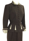 Spectacular 1950s Brown Wool Lilli Ann Suit - New!