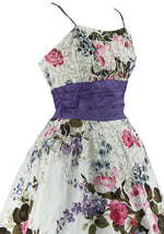 1950s Designer Floral Cocktail Dress- New!
