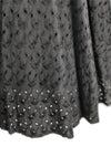 1950's Black Eyelet Embroidered Lace Cotton Dress- New!