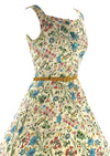 Vintage Late 1940s Field Flowers Rayon Dress- New! (ON HOLD)