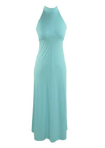 Vintage 1970s Blue Hooded Maxi Dress Ensemble - NEW!
