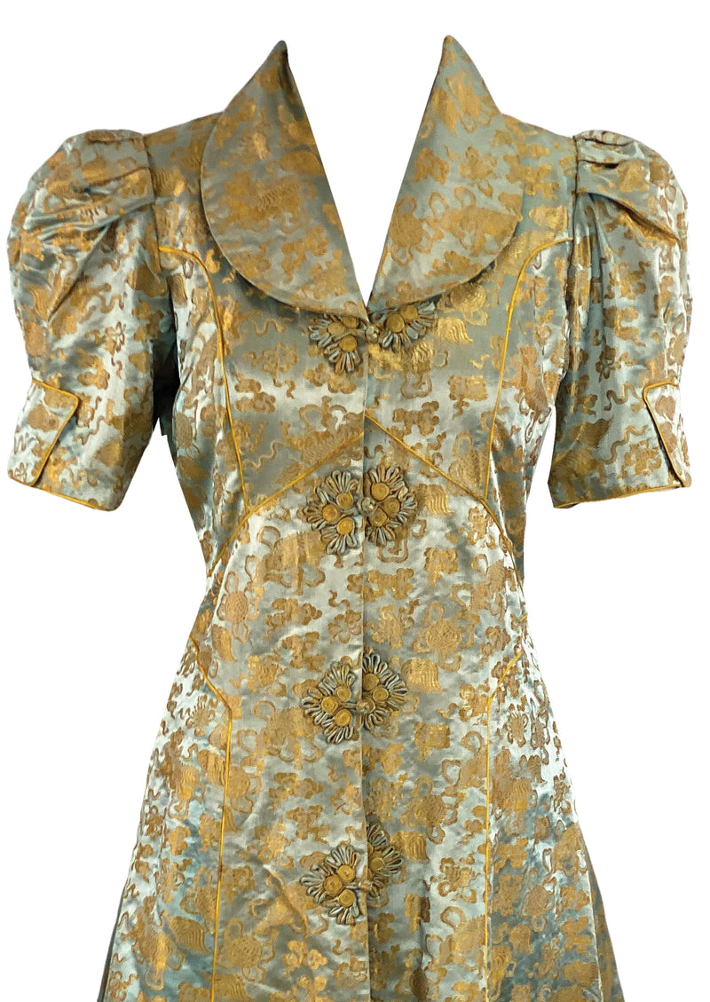 Stunning 1930s Silk Brocade Robe Coat - NEW!
