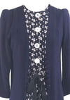 Vintage 1940s Blue Rayon Dress & Coat Ensemble - New!