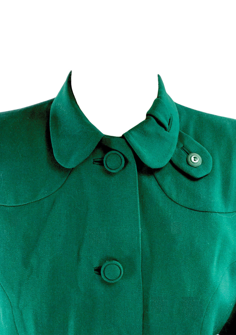Rare Early Couture 1940s Green Lilli Ann Suit - New! ( ON HOLD)