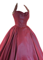 Vintage 1950s Purple Sharkskin Taffeta Cocktail Dress- New!