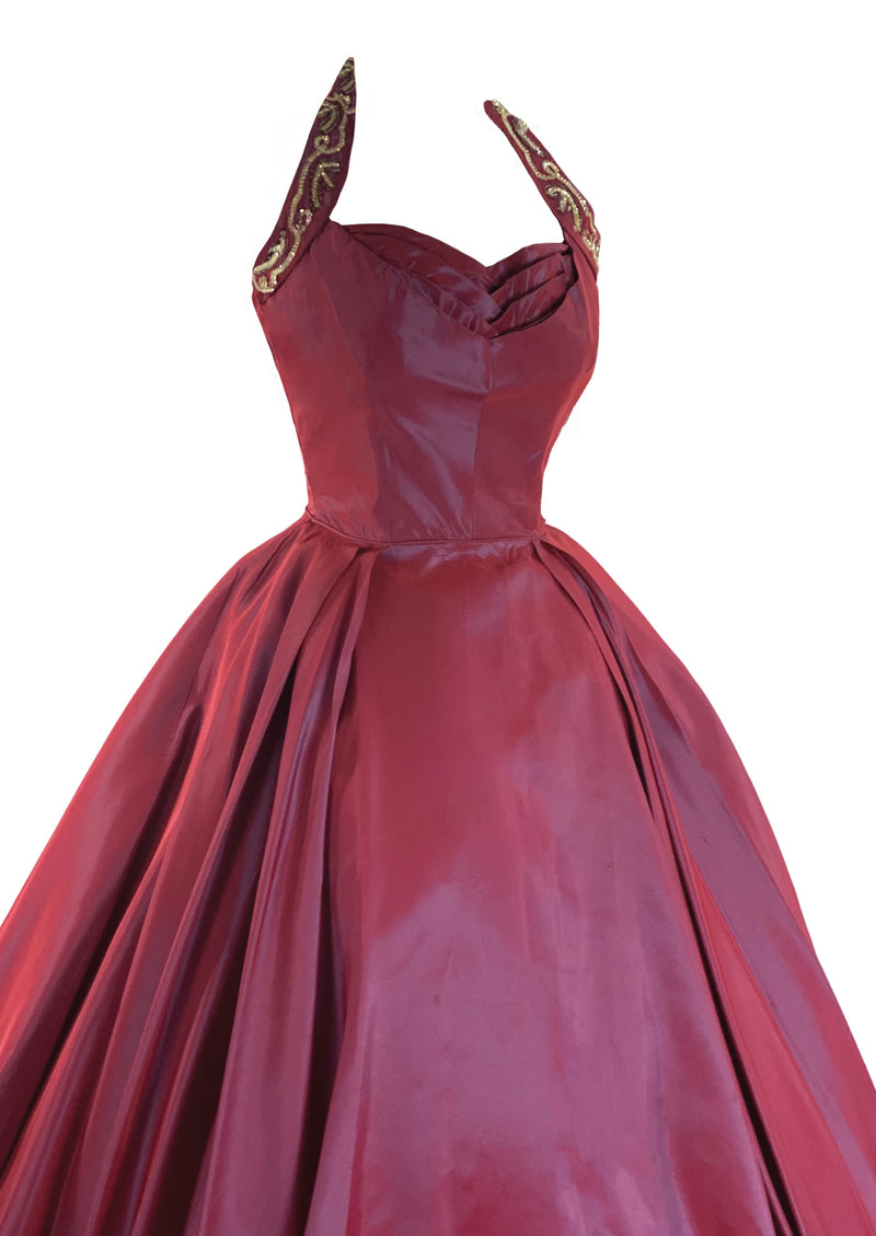 Vintage 1950s Purple Sharkskin Taffeta Cocktail Dress- New!