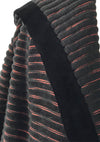 1950s Couture Lilli Ann Black and Red Wool Clutch Coat- New!