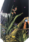 Stunning 1950s Painted & Sequinned Velvet Skirt- New!
