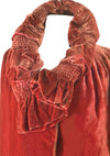 Vintage 1920s Tangerine Silk Velvet & Lame Cape - New!