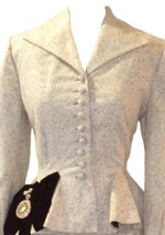 Couture 1950s Oatmeal Textured Wool Lilli Ann Suit - New!