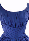 Vintage 1950s Indigo Blue Rayon Party Dress - New!