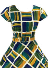 Late 1950s Early 1960s Paint Splatters Cotton Dress  - NEW!