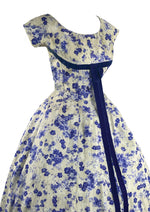1950s Emma Domb Designer Silk Blend Floral Dress- New!