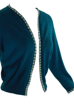 Vintage 1950s Prussian Blue Cardigan- New! (ON HOLD)