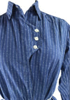 Antique 1900 - 1910 Blue Cotton Drill Shirt - New!