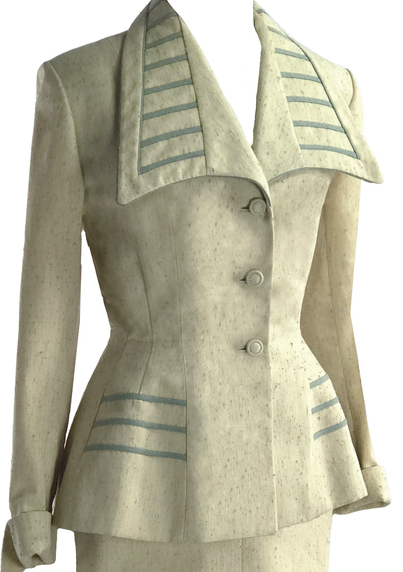 Vintage 1950s Lilli Ann Oatmeal Suit- New!