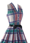 Late 1950s Plaid Cotton Dress by Henry Rosenfeld- New!