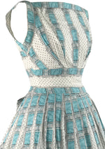 Vintage 1950s Trompe L'Oeil Ribbon & Lace Dress - New!
